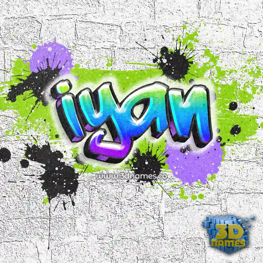 iyan in Graffiti Grunge style - 3D name wallpaper