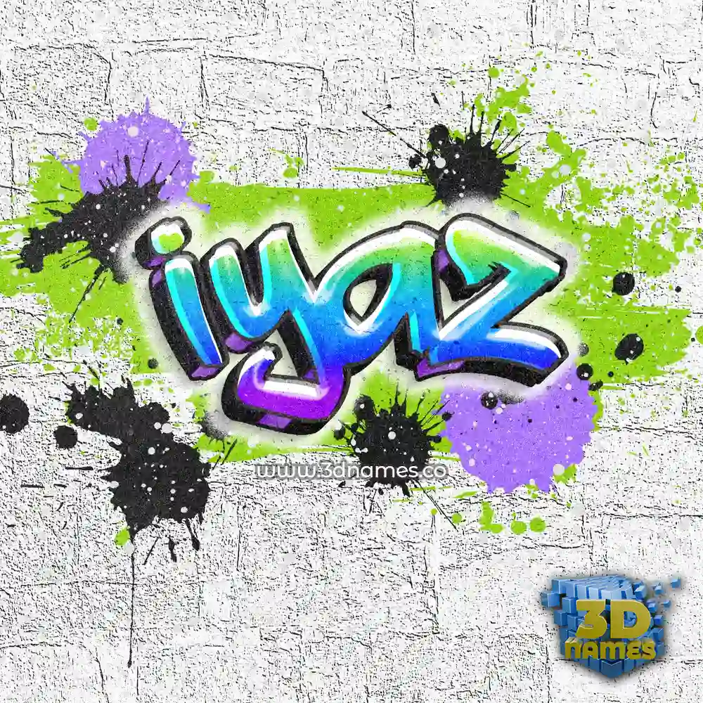 iyaz in Graffiti Grunge style - 3D name wallpaper