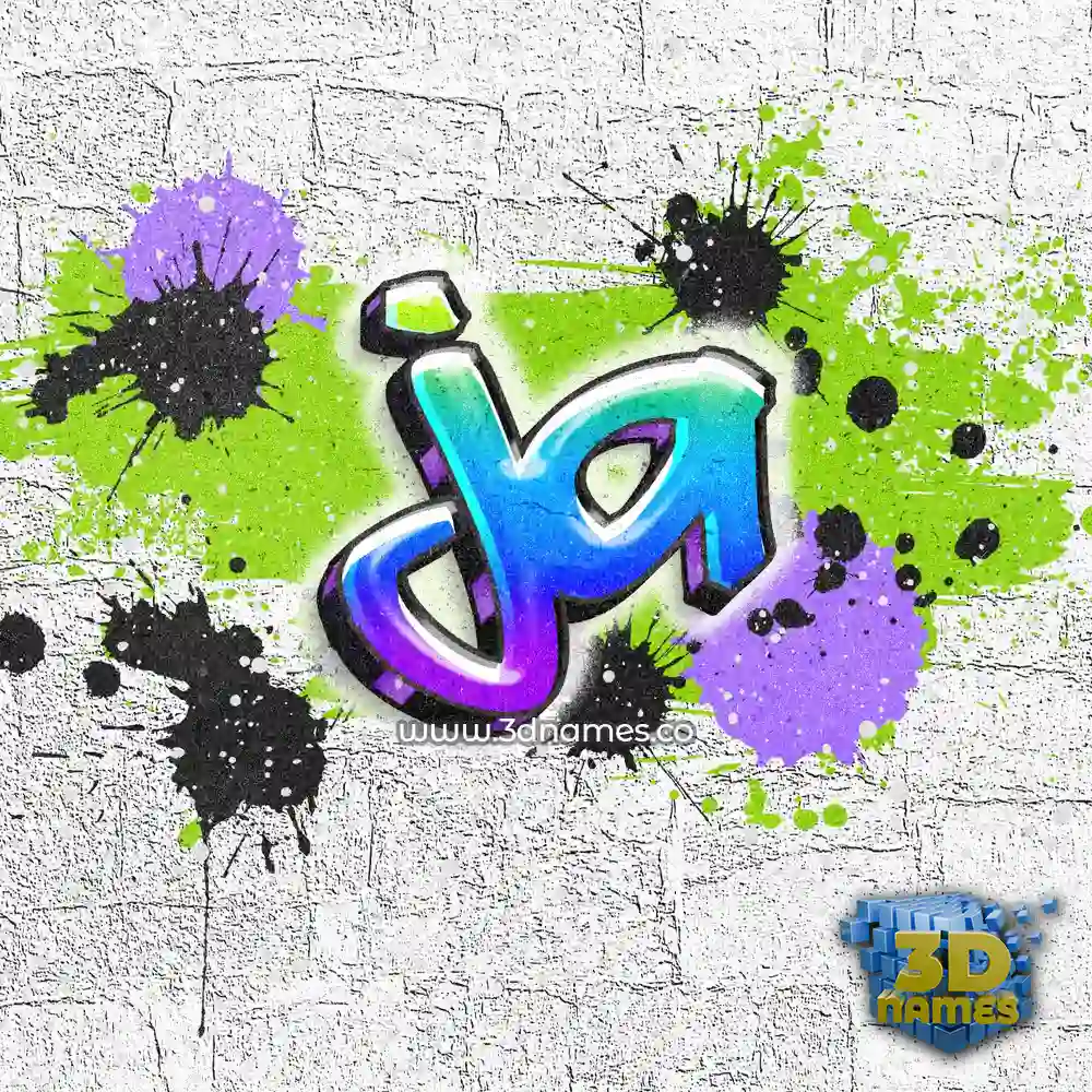 ja in Graffiti Grunge style - 3D name wallpaper