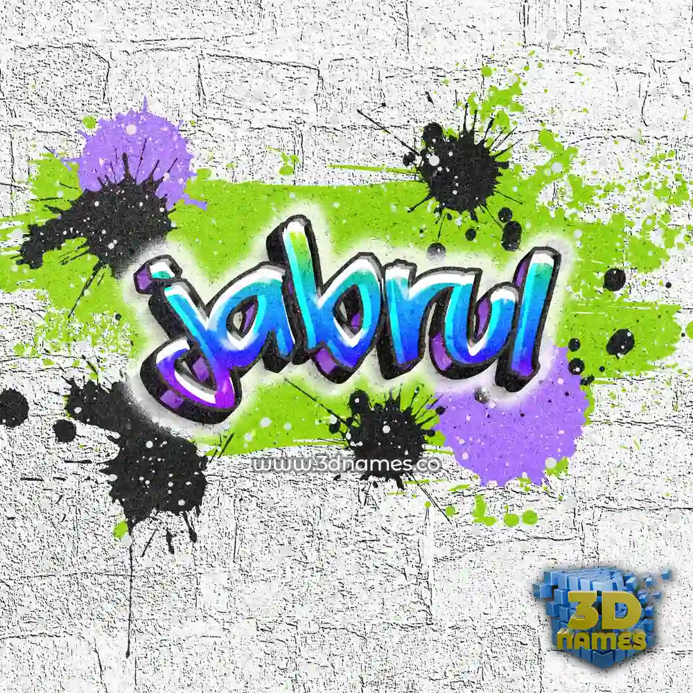 jabrul in Graffiti Grunge style - 3D name wallpaper
