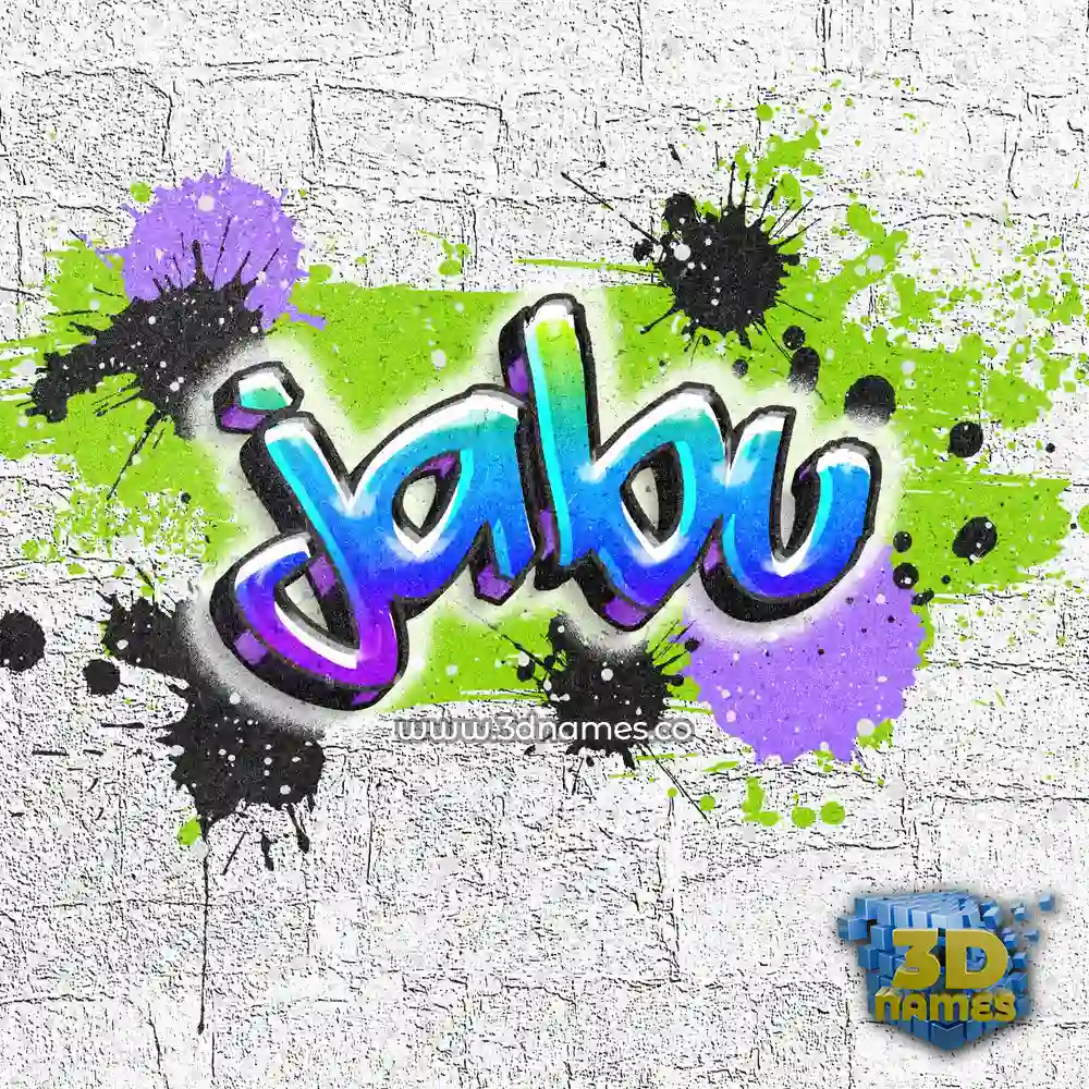 jabu in Graffiti Grunge style - 3D name wallpaper