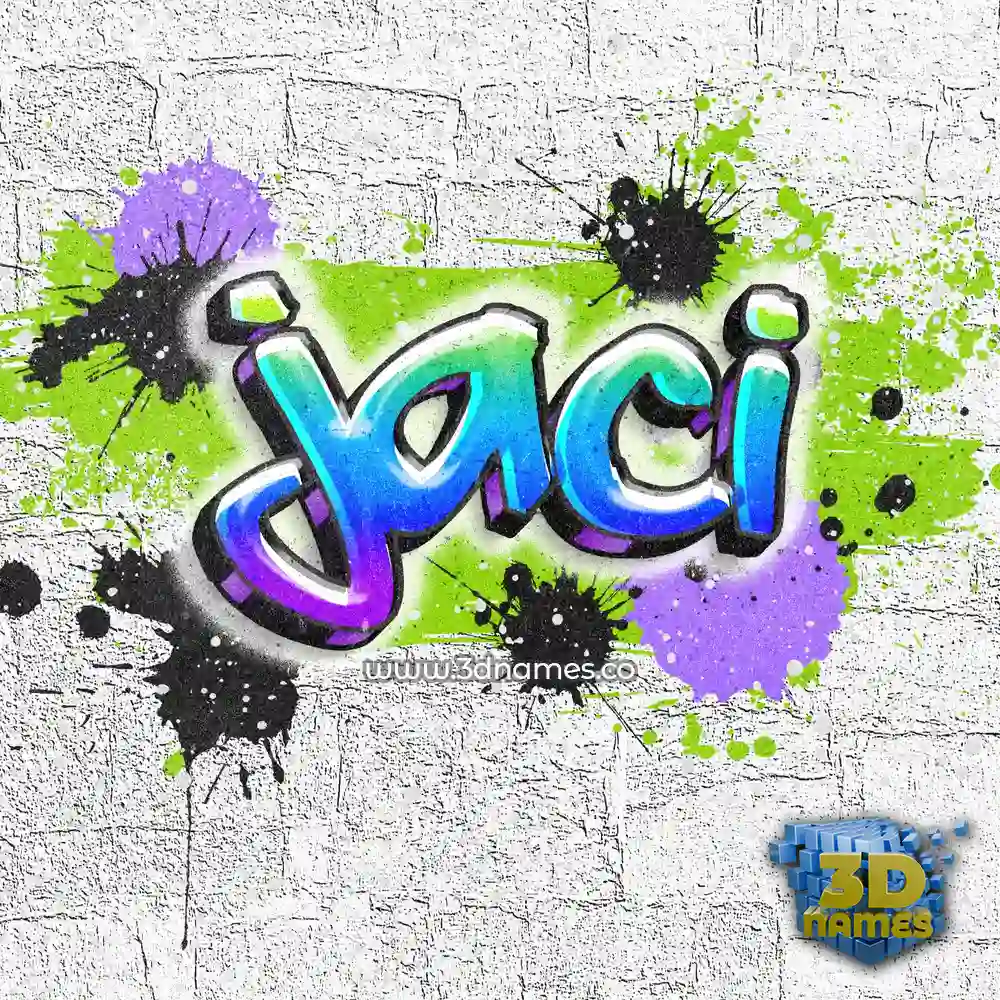 jaci in Graffiti Grunge style - 3D name wallpaper