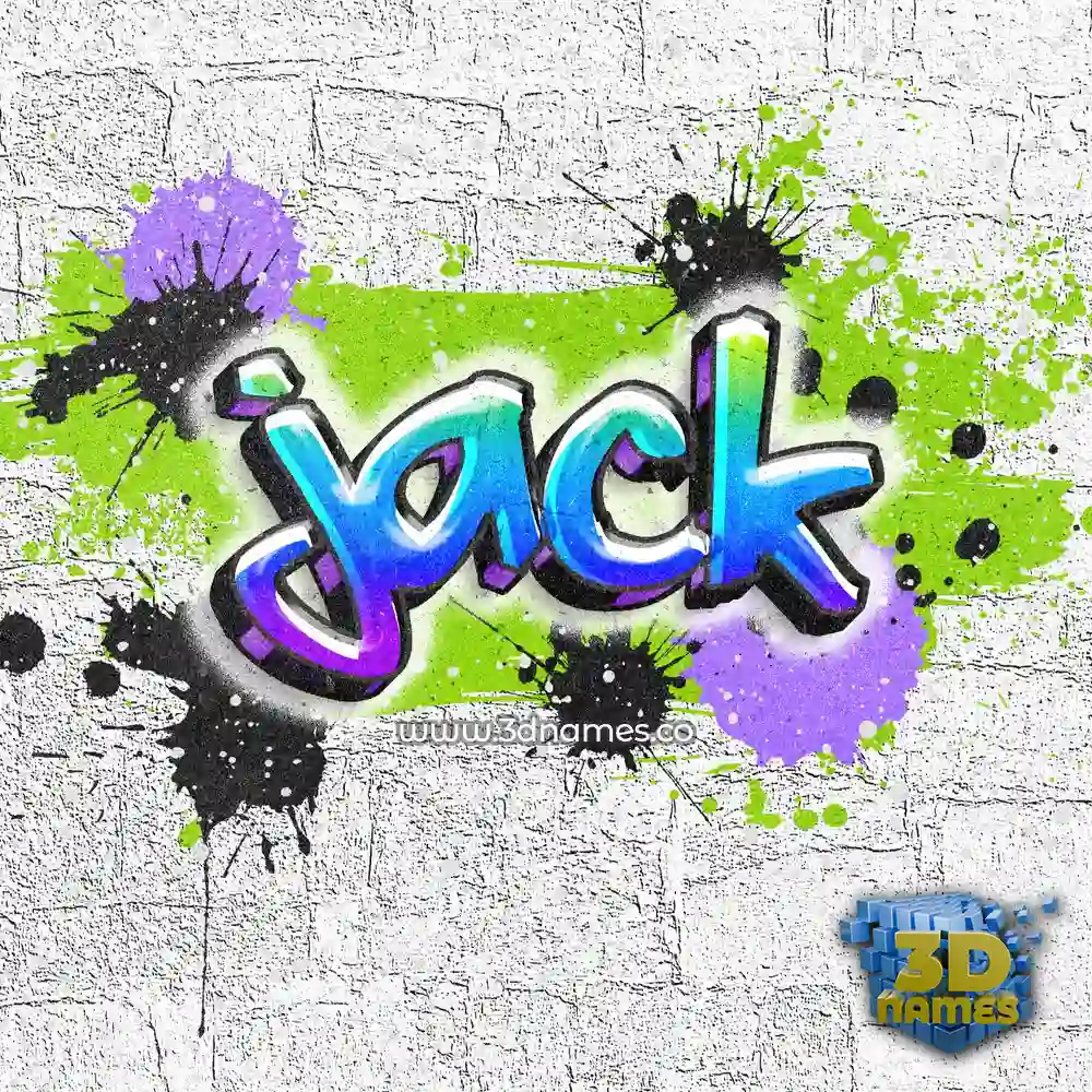 jack in Graffiti Grunge style - 3D name wallpaper