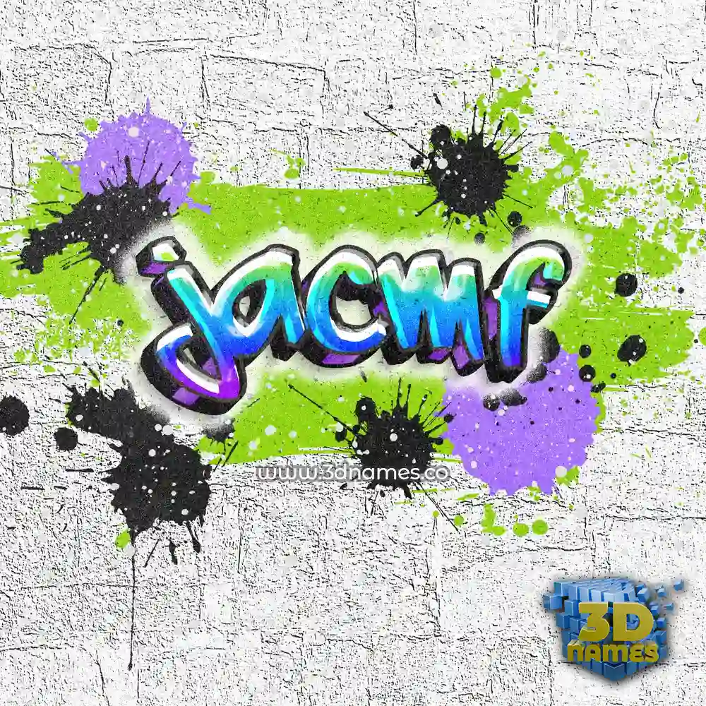 jacmf in Graffiti Grunge style - 3D name wallpaper