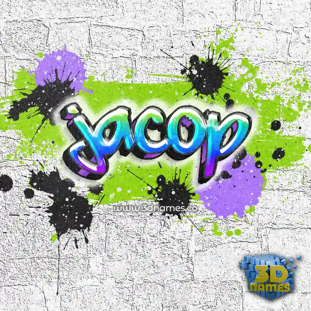 jacop in Graffiti Grunge style - 3D name wallpaper