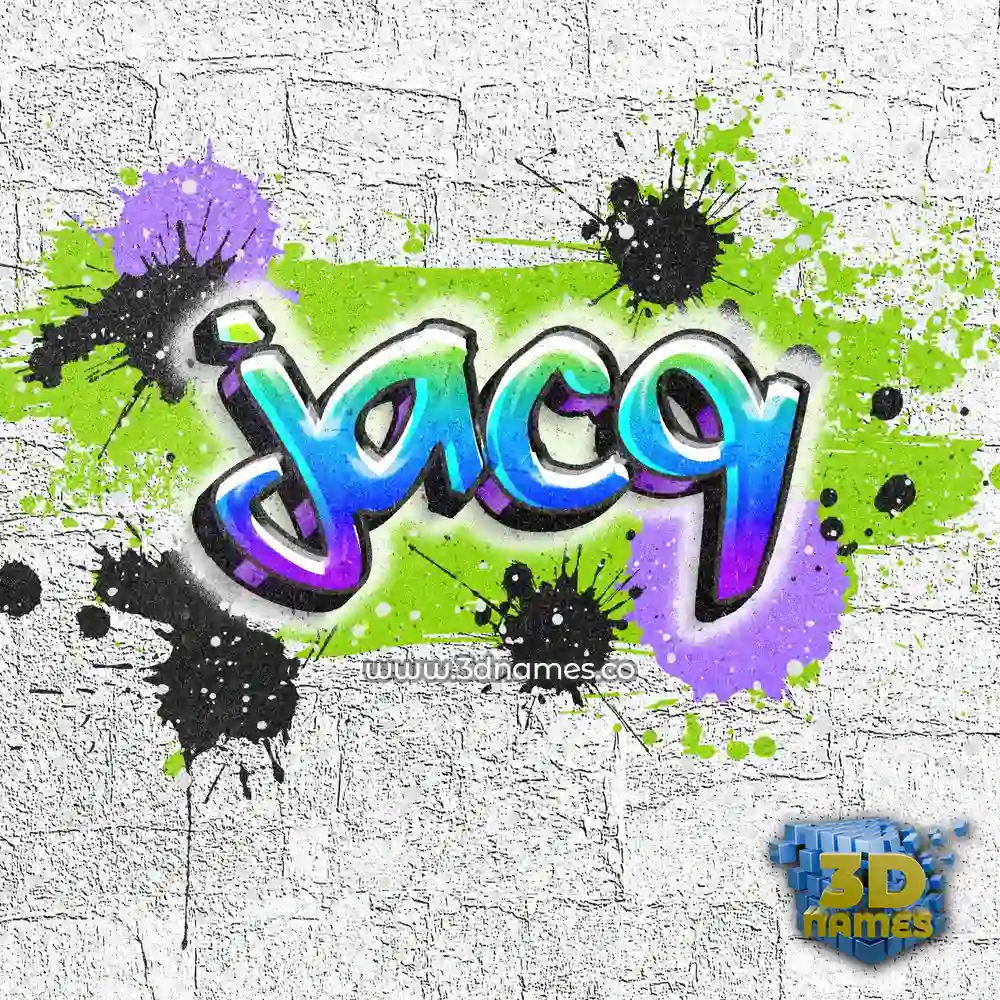 jacq in Graffiti Grunge style - 3D name wallpaper
