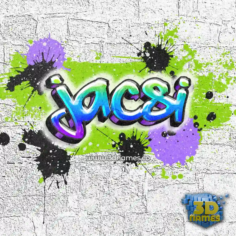jacsi in Graffiti Grunge style - 3D name wallpaper