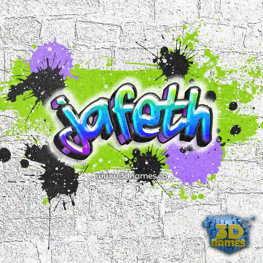 jafeth in Graffiti Grunge style - 3D name wallpaper
