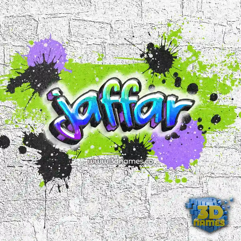 jaffar in Graffiti Grunge style - 3D name wallpaper