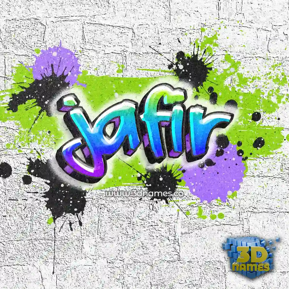 jafir in Graffiti Grunge style - 3D name wallpaper
