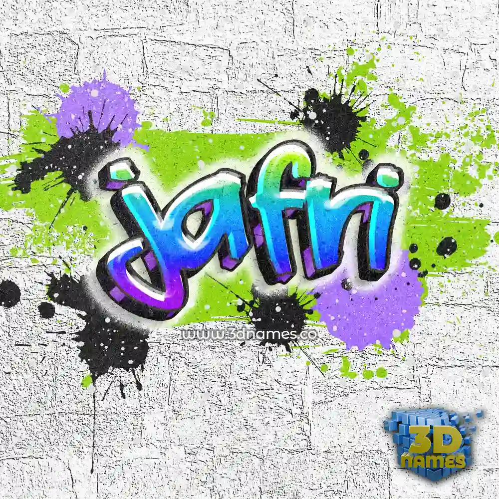 jafri in Graffiti Grunge style - 3D name wallpaper