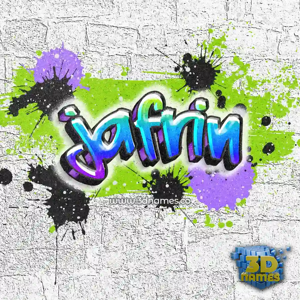 jafrin in Graffiti Grunge style - 3D name wallpaper