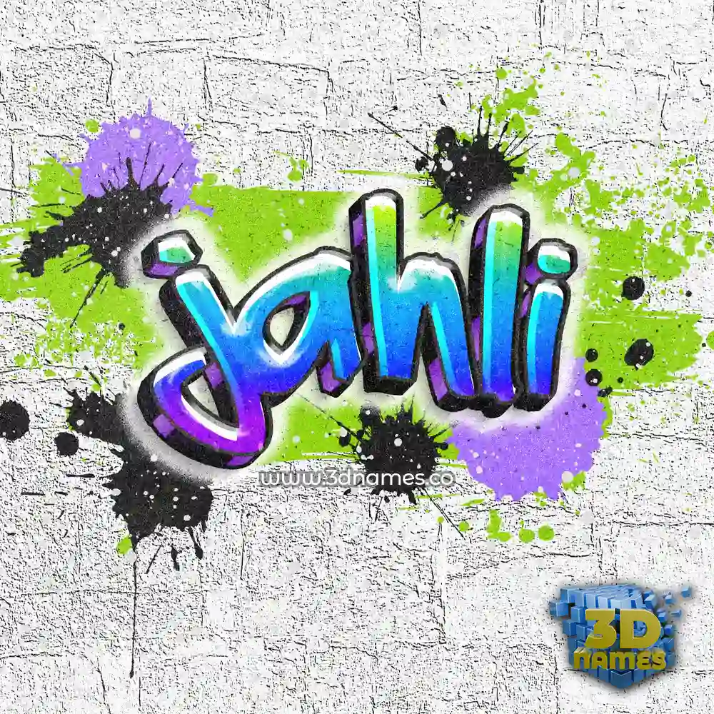 jahli in Graffiti Grunge style - 3D name wallpaper