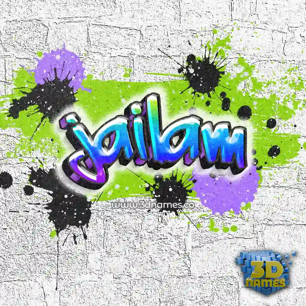 jailam in Graffiti Grunge style - 3D name wallpaper