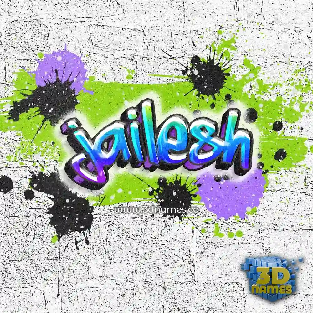 jailesh in Graffiti Grunge style - 3D name wallpaper