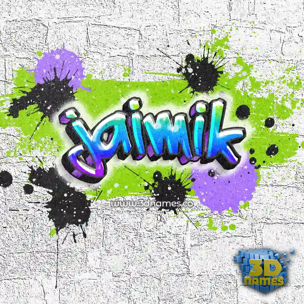 jaimik in Graffiti Grunge style - 3D name wallpaper
