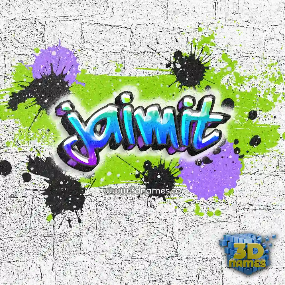 jaimit in Graffiti Grunge style - 3D name wallpaper