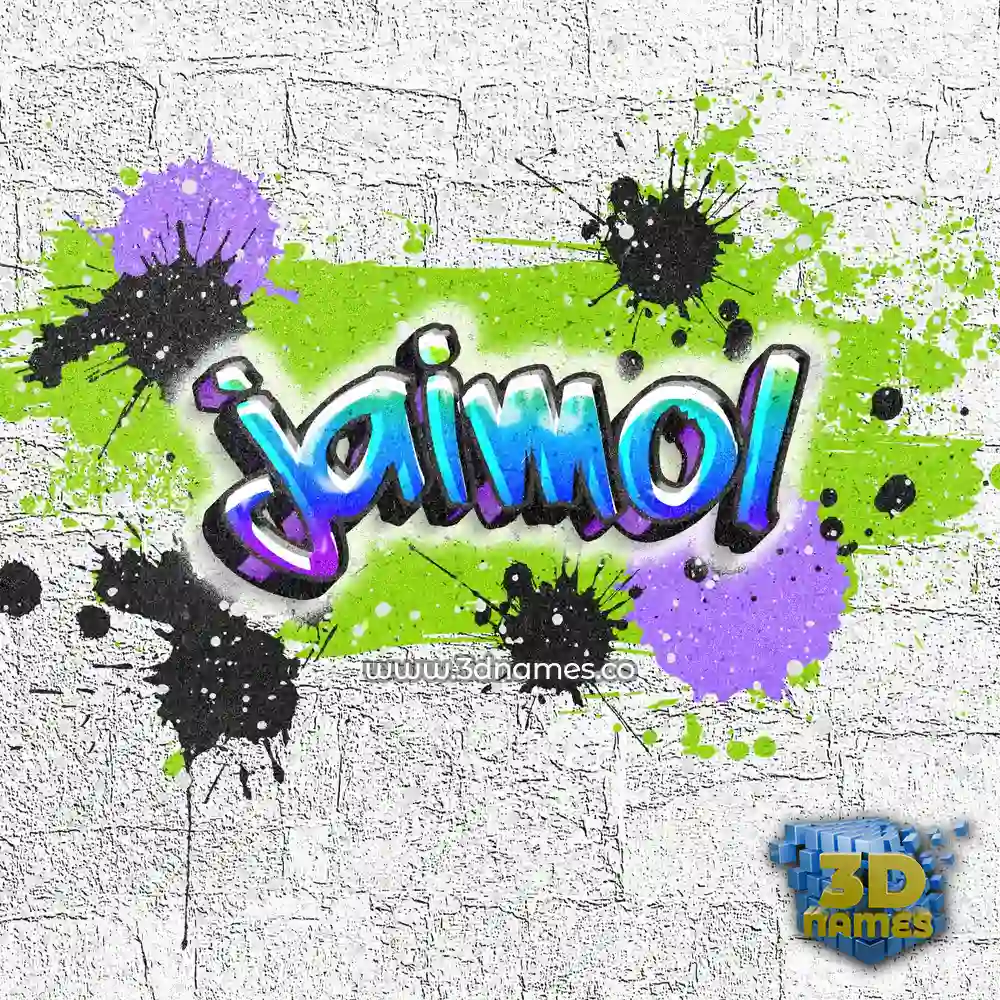 jaimol in Graffiti Grunge style - 3D name wallpaper