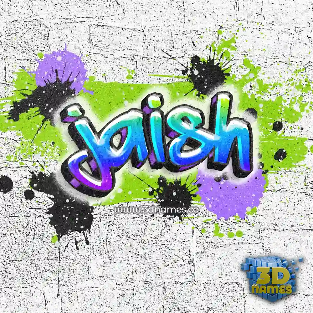 jaish in Graffiti Grunge style - 3D name wallpaper