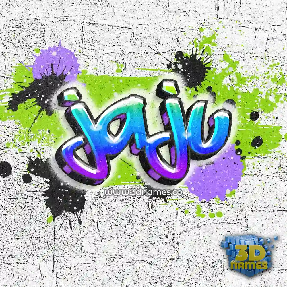 jaju in Graffiti Grunge style - 3D name wallpaper
