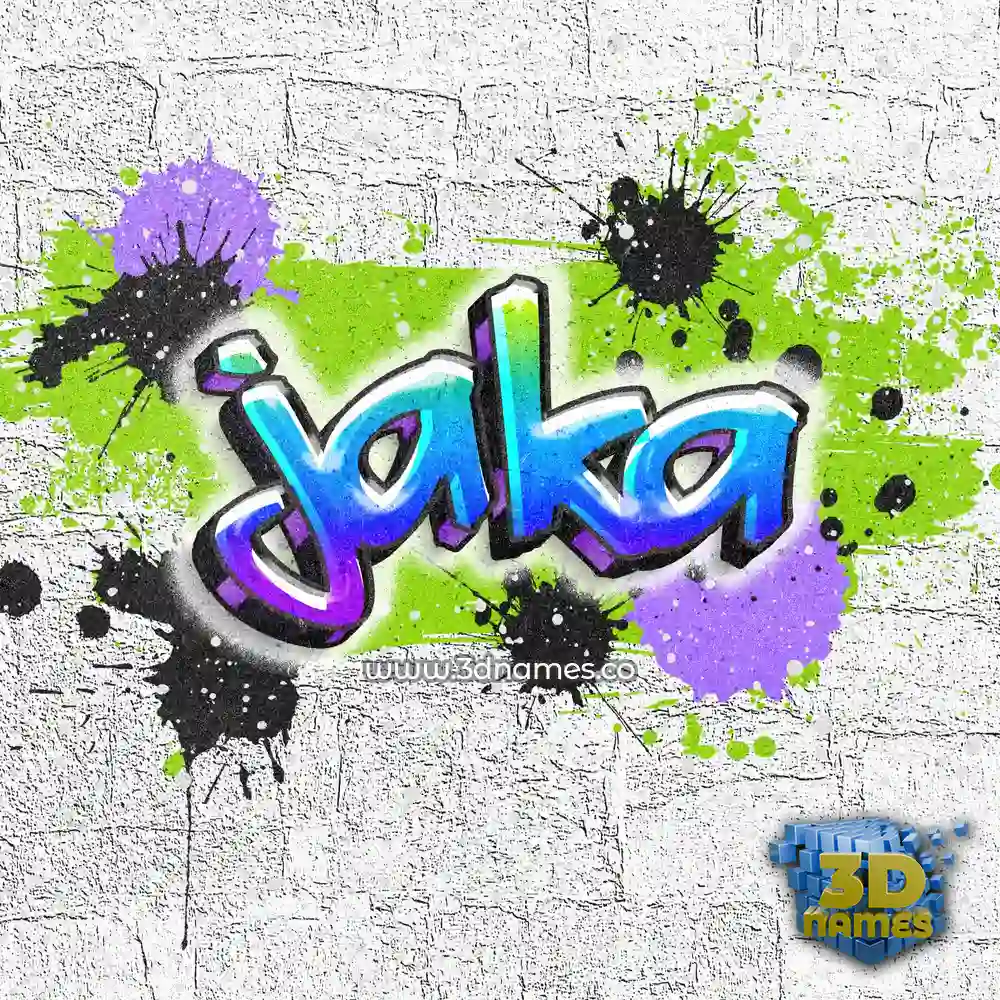 jaka in Graffiti Grunge style - 3D name wallpaper