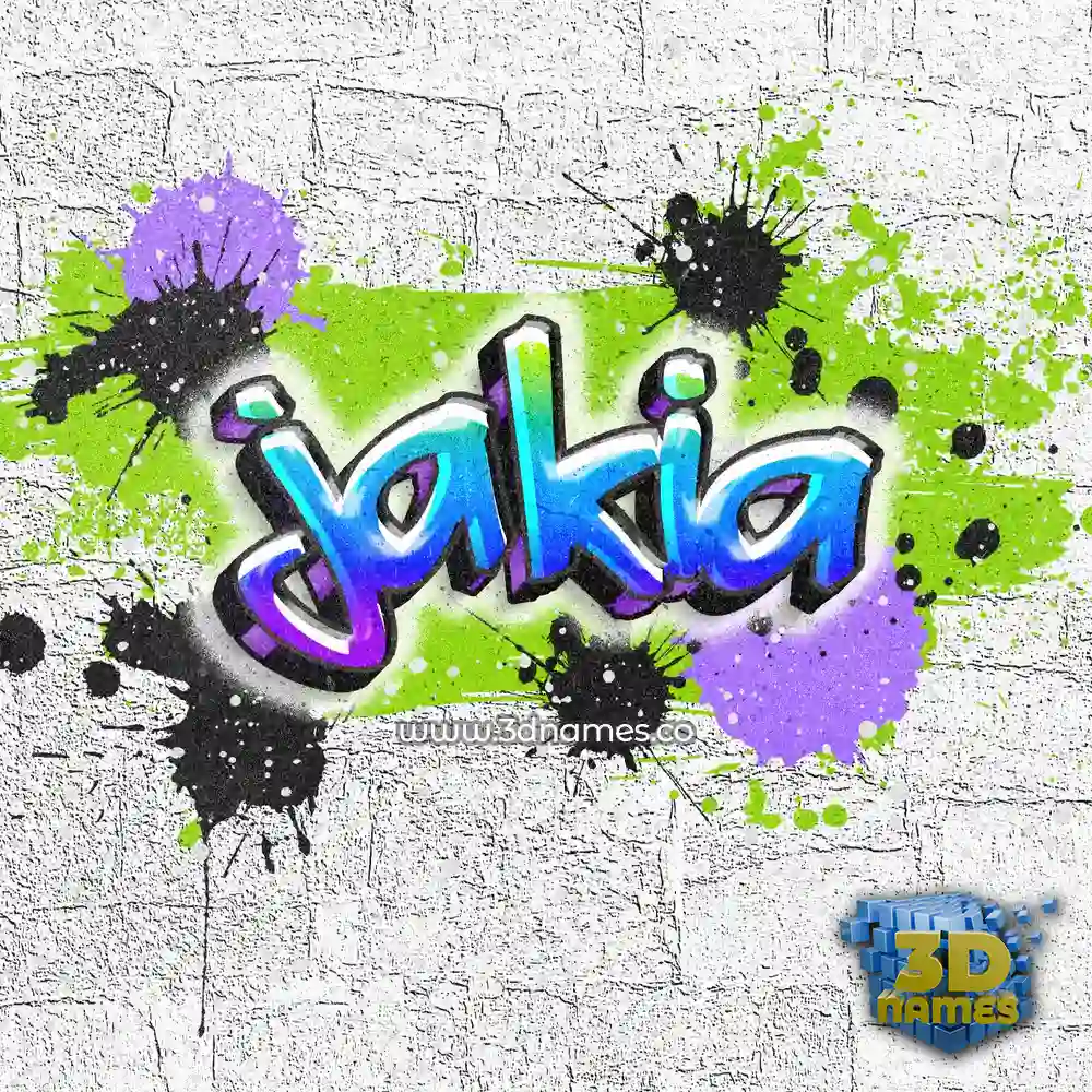 jakia in Graffiti Grunge style - 3D name wallpaper