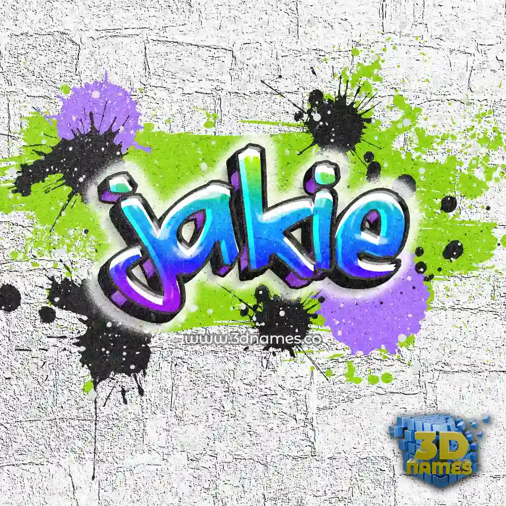 jakie in Graffiti Grunge style - 3D name wallpaper