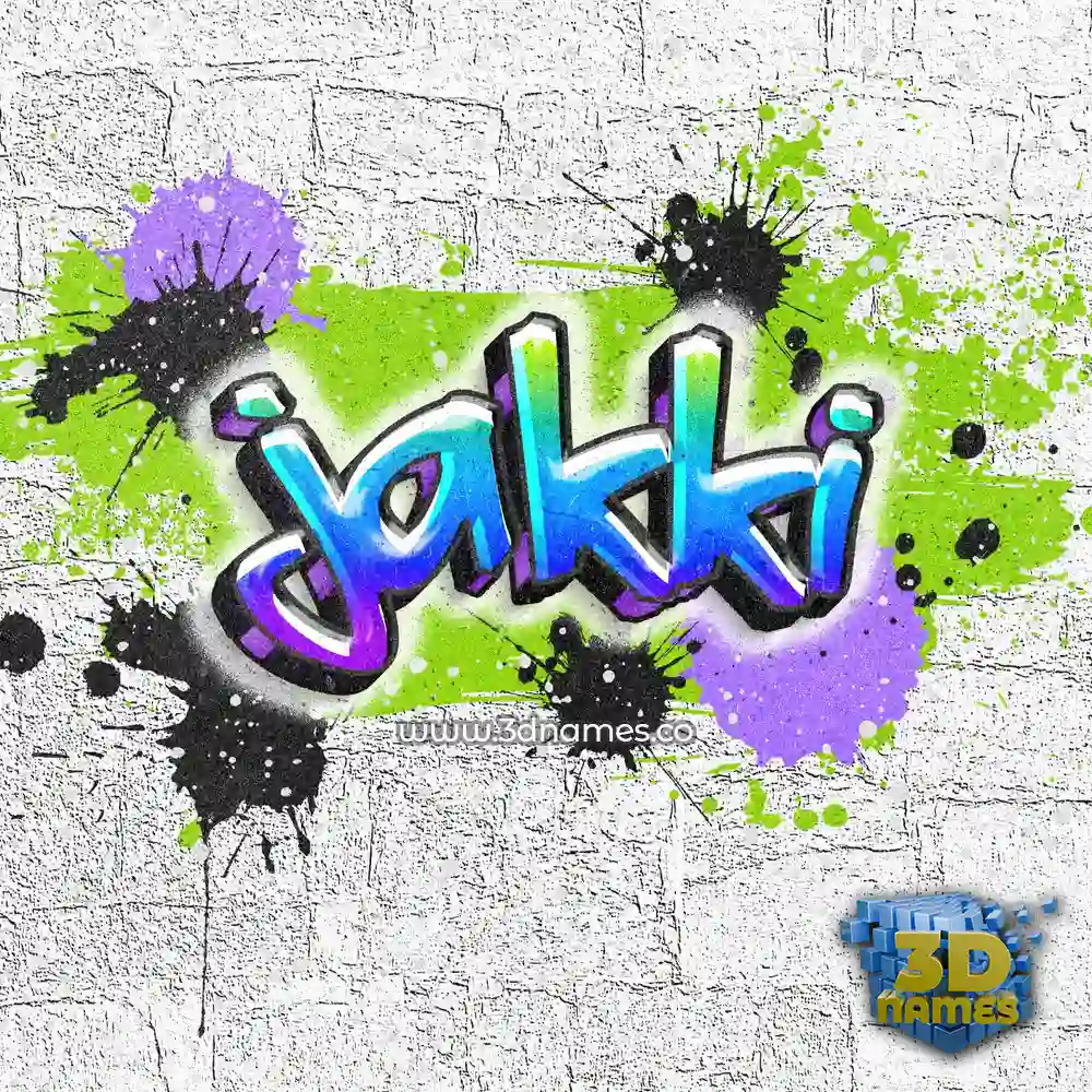 jakki in Graffiti Grunge style - 3D name wallpaper