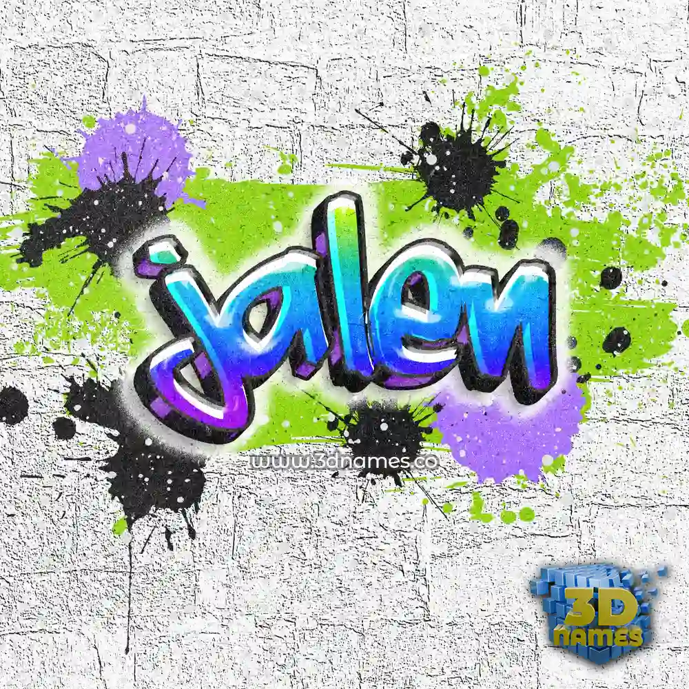 jalen in Graffiti Grunge style - 3D name wallpaper