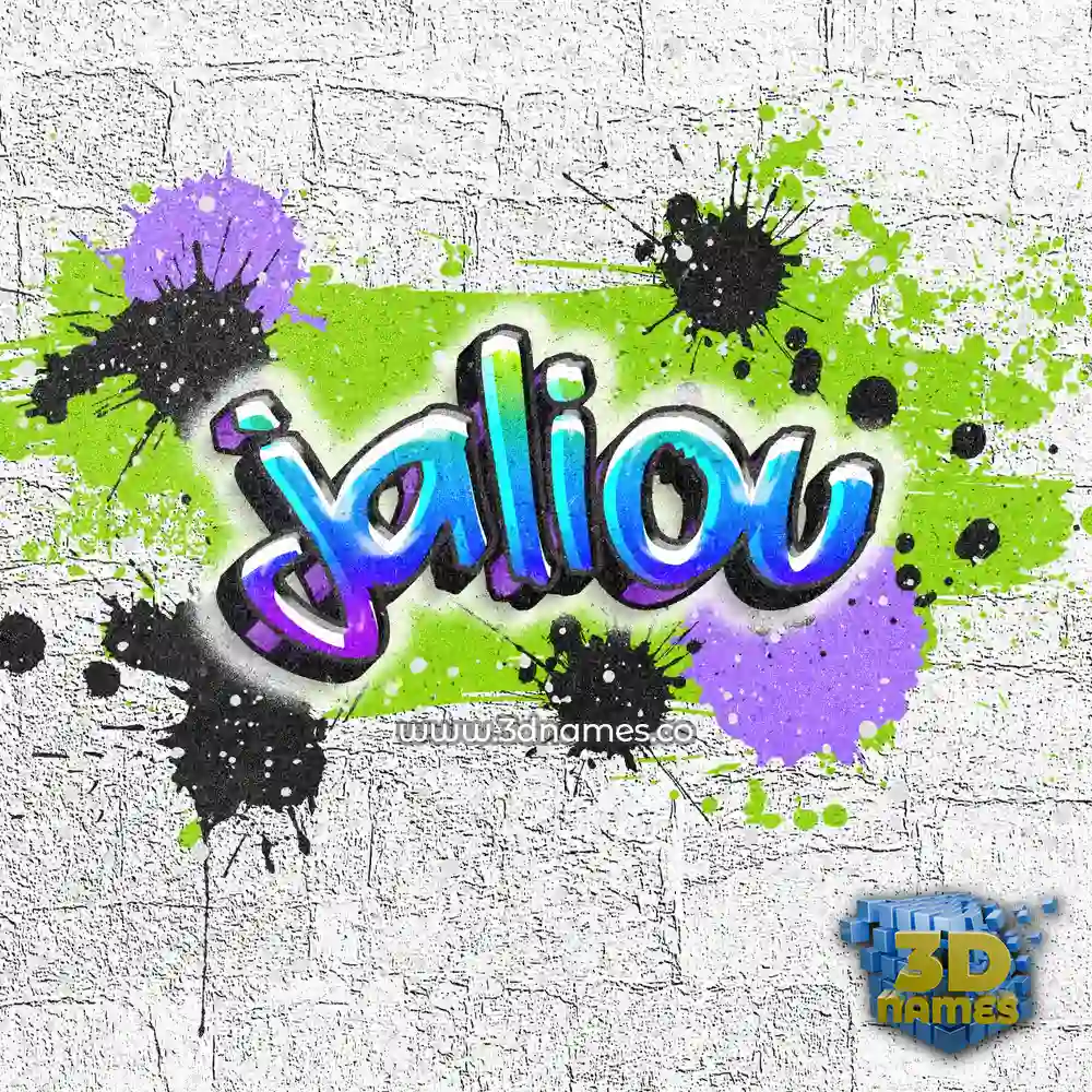 jaliou in Graffiti Grunge style - 3D name wallpaper
