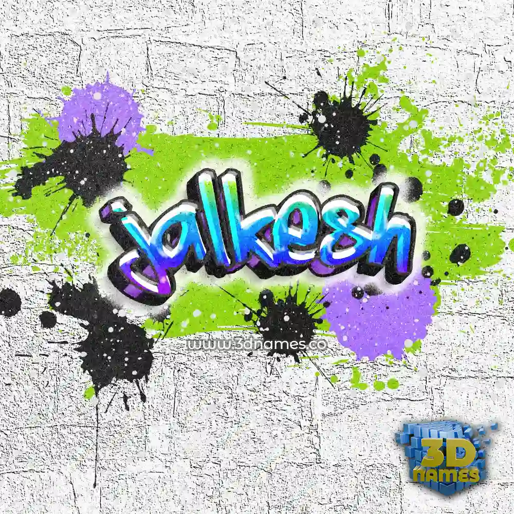 jalkesh in Graffiti Grunge style - 3D name wallpaper