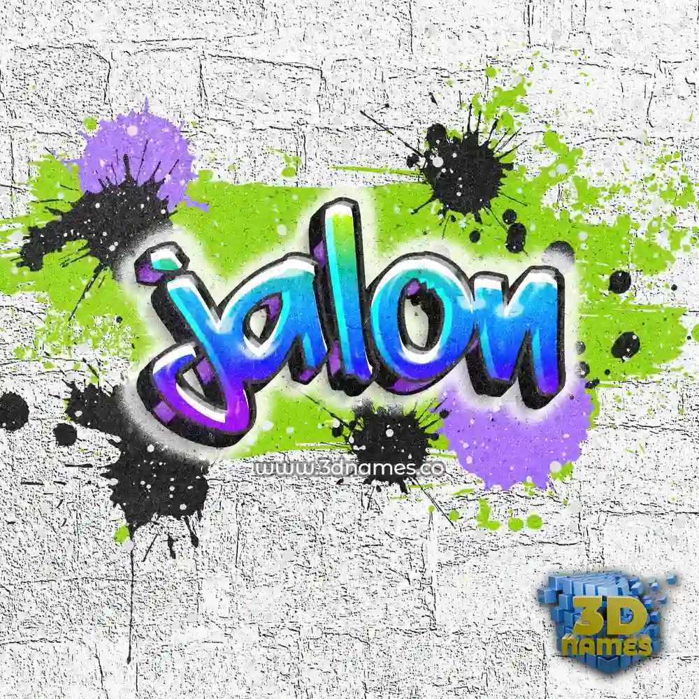 jalon in Graffiti Grunge style - 3D name wallpaper