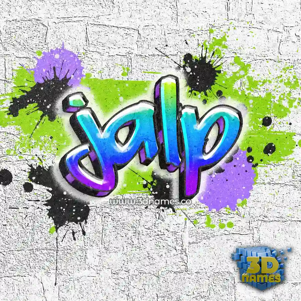 jalp in Graffiti Grunge style - 3D name wallpaper