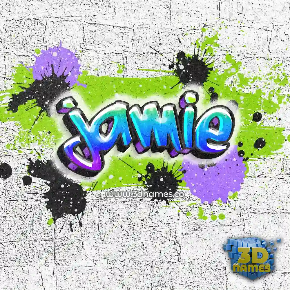 jamie in Graffiti Grunge style - 3D name wallpaper