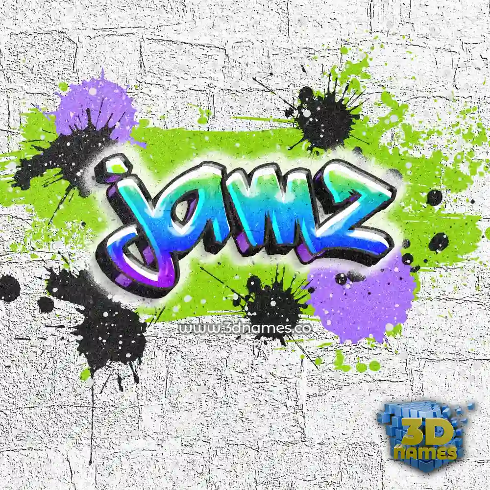 jamz in Graffiti Grunge style - 3D name wallpaper