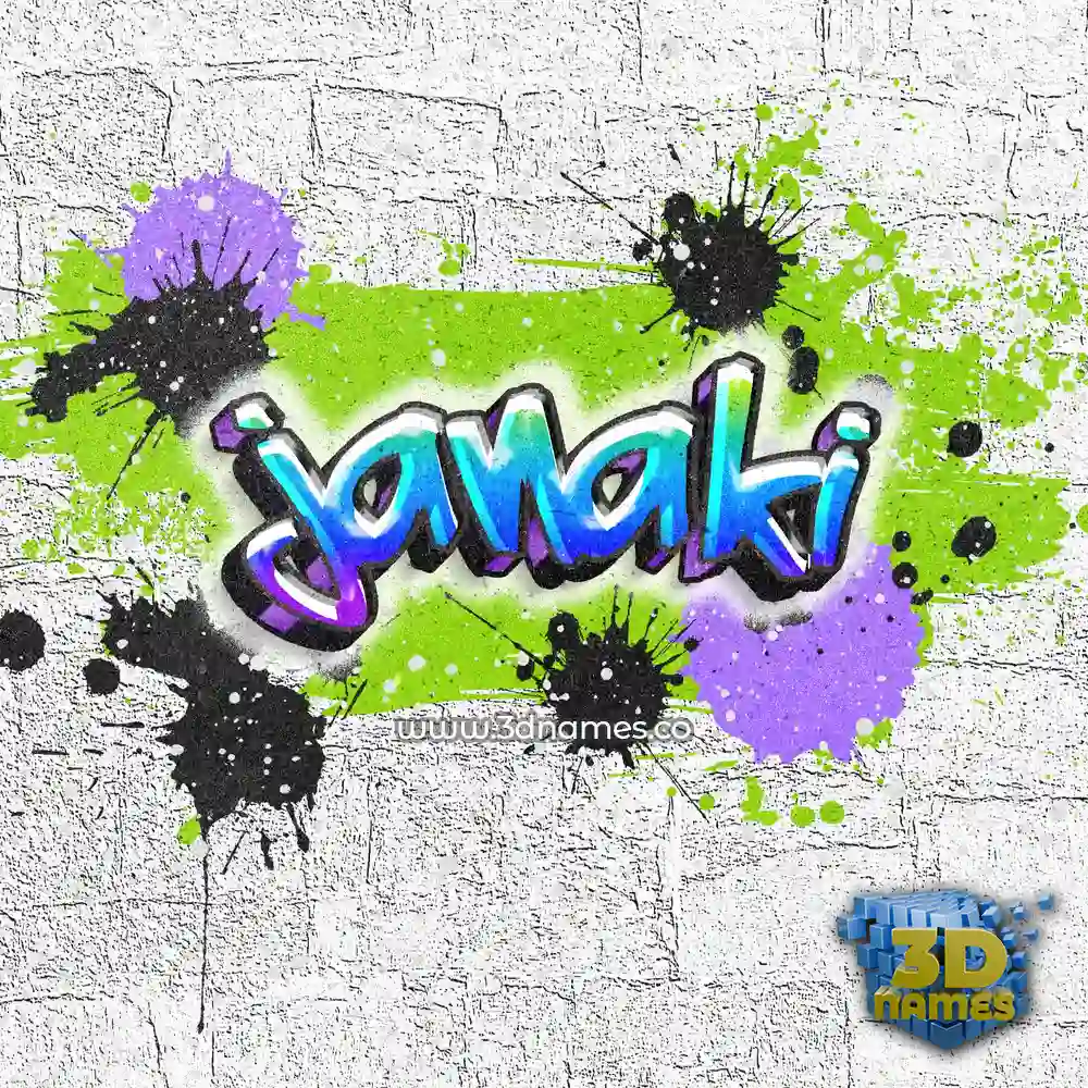 janaki in Graffiti Grunge style - 3D name wallpaper