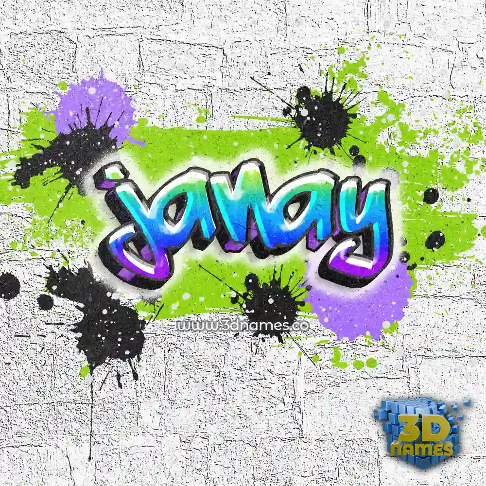 janay in Graffiti Grunge style - 3D name wallpaper