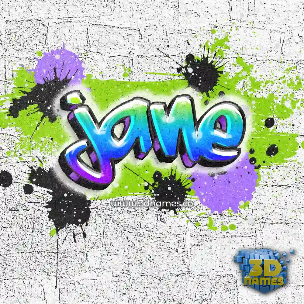jane in Graffiti Grunge style - 3D name wallpaper