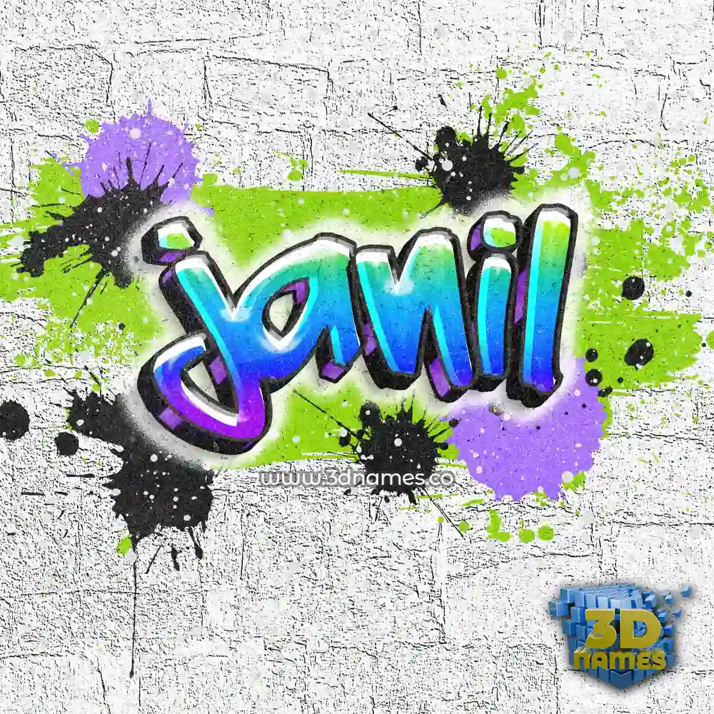 janil in Graffiti Grunge style - 3D name wallpaper