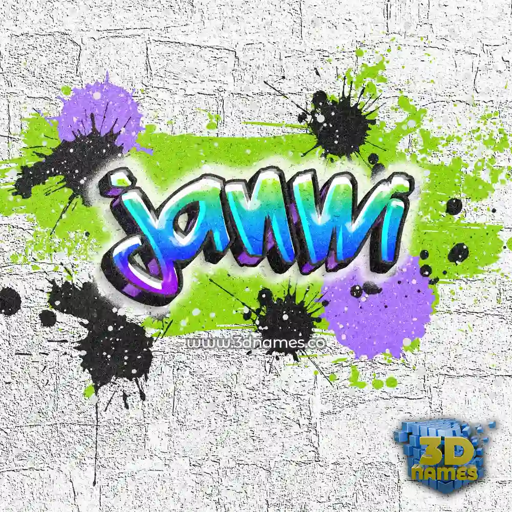janwi in Graffiti Grunge style - 3D name wallpaper