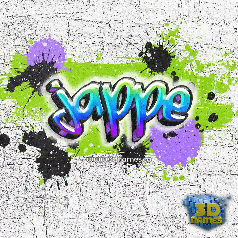 jappe in Graffiti Grunge style - 3D name wallpaper