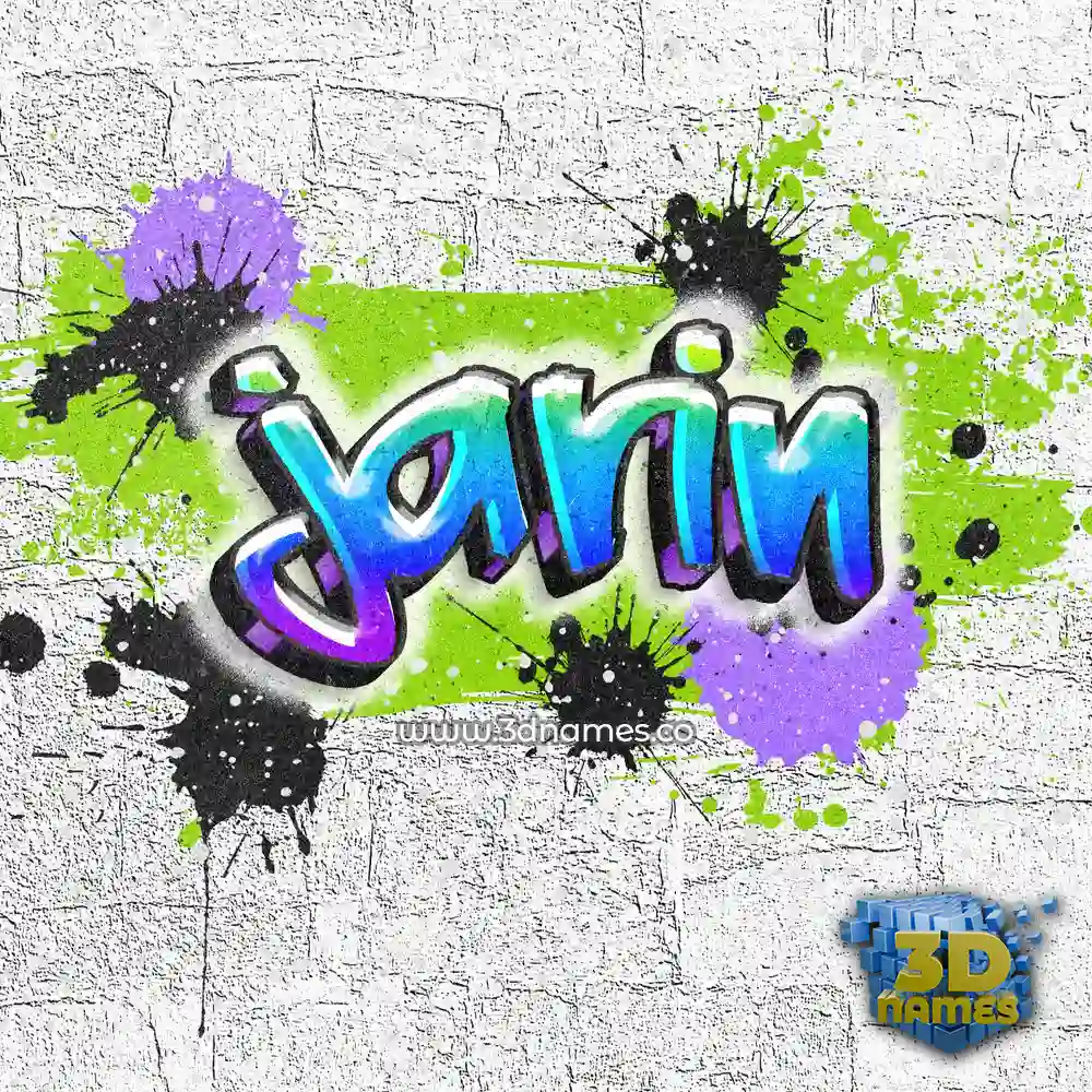 jarin in Graffiti Grunge style - 3D name wallpaper
