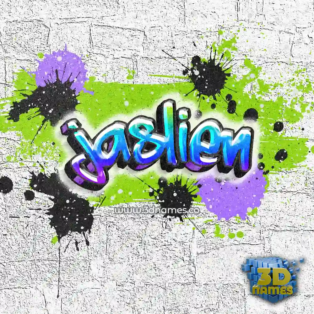 jaslien in Graffiti Grunge style - 3D name wallpaper
