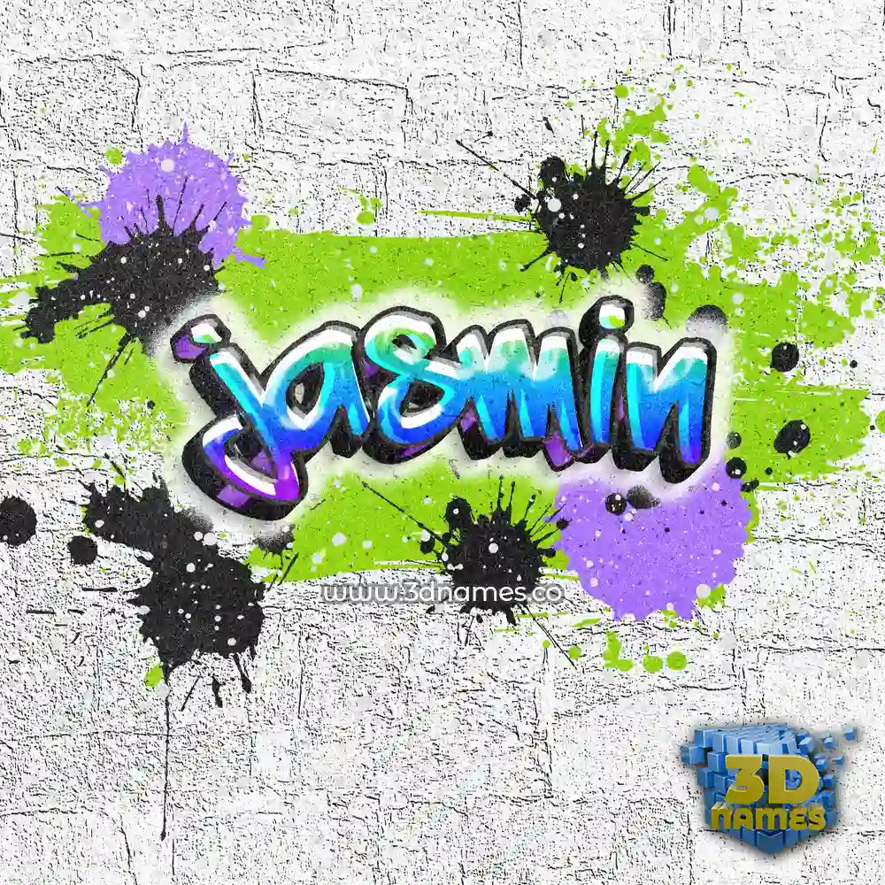 jasmin in Graffiti Grunge style - 3D name wallpaper