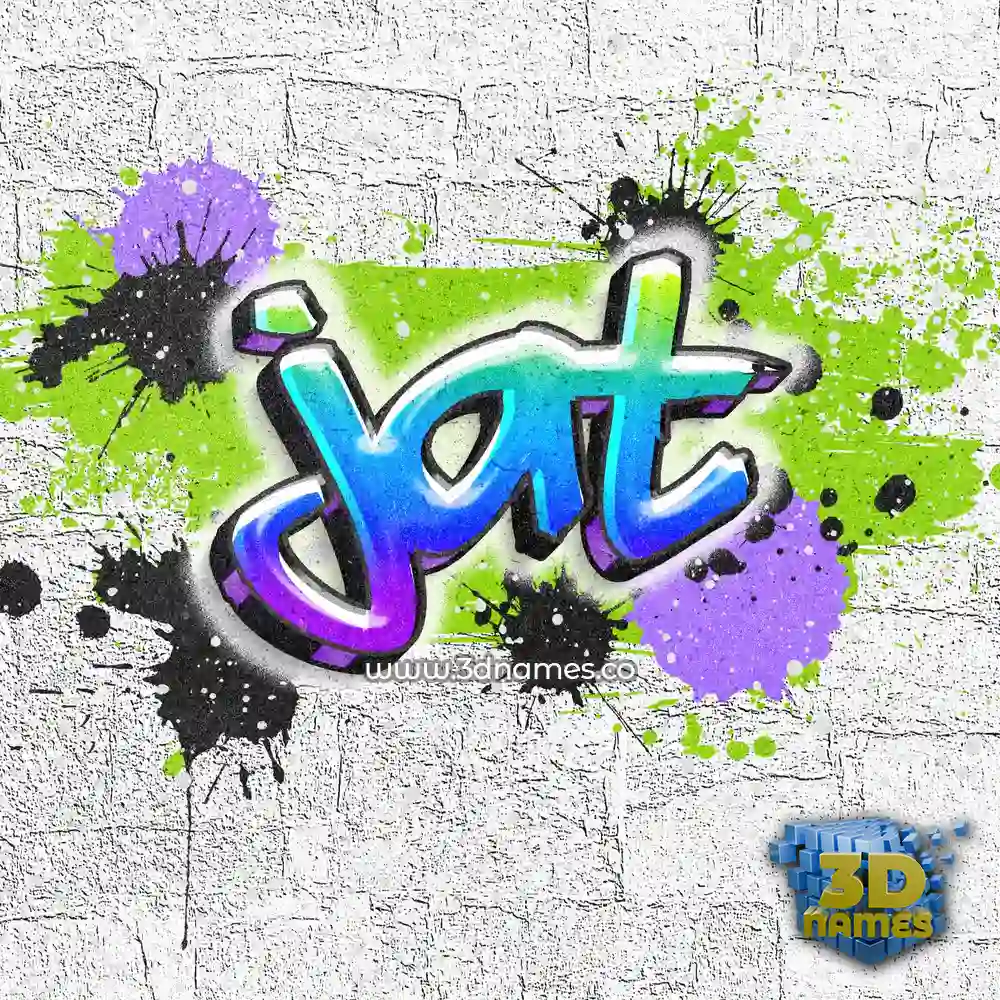 jat in Graffiti Grunge style - 3D name wallpaper