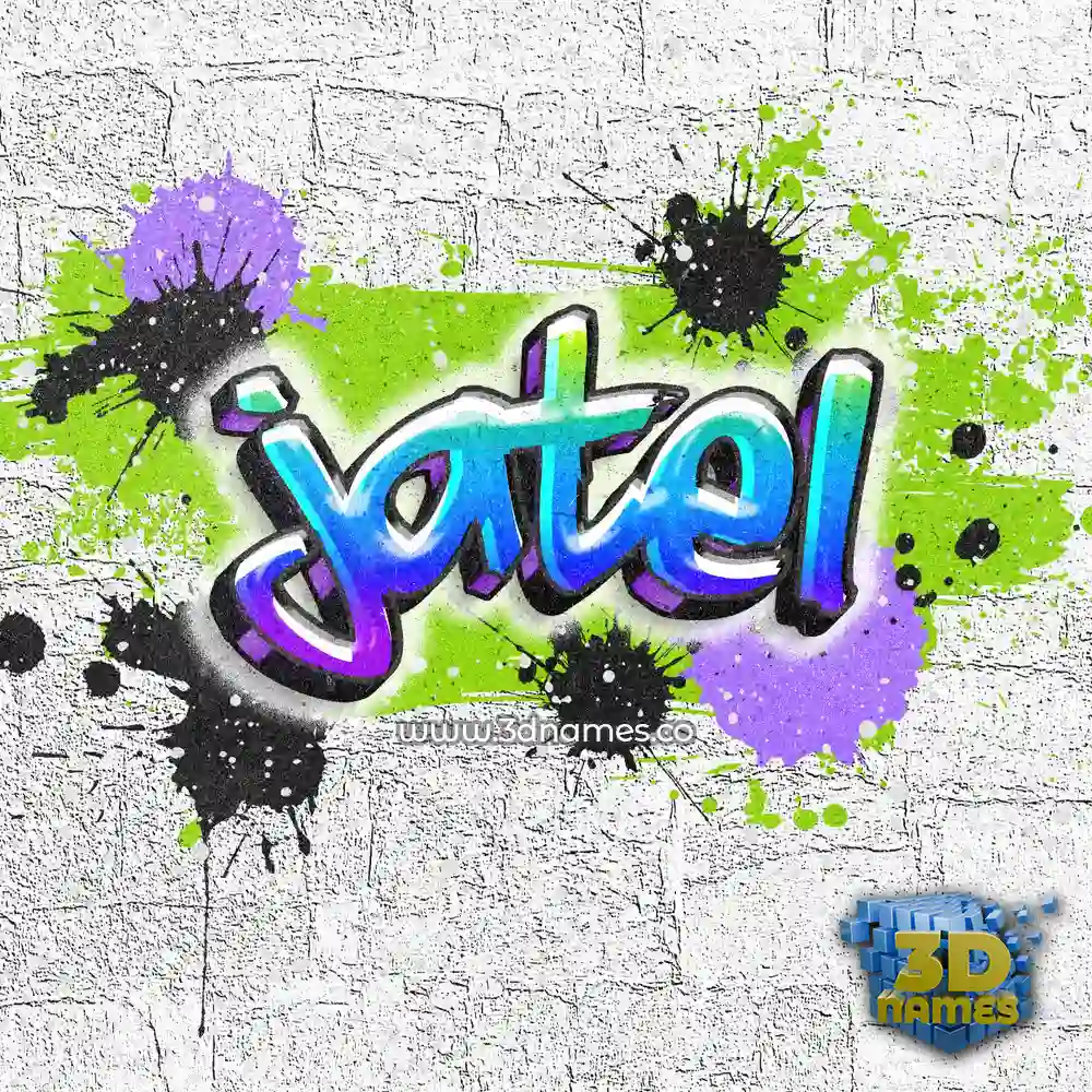 jatel in Graffiti Grunge style - 3D name wallpaper