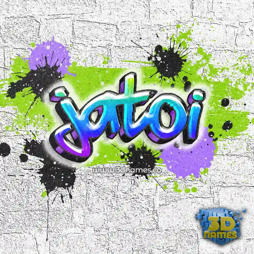 jatoi in Graffiti Grunge style - 3D name wallpaper
