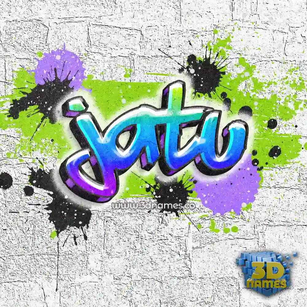 jatu in Graffiti Grunge style - 3D name wallpaper