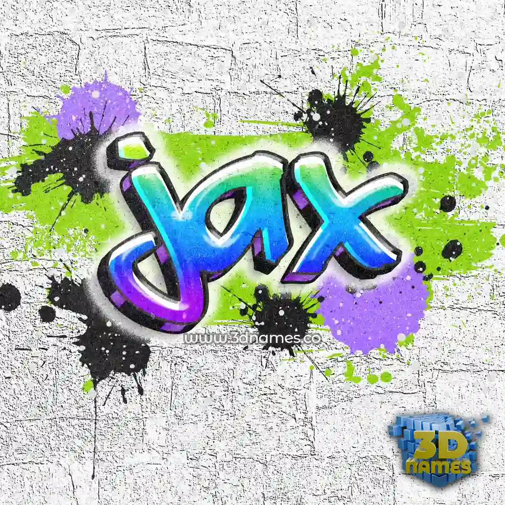 jax in Graffiti Grunge style - 3D name wallpaper