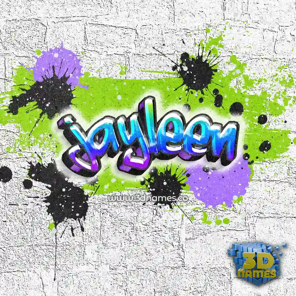 jayleen in Graffiti Grunge style - 3D name wallpaper